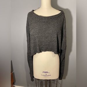 Gray cropped sweater